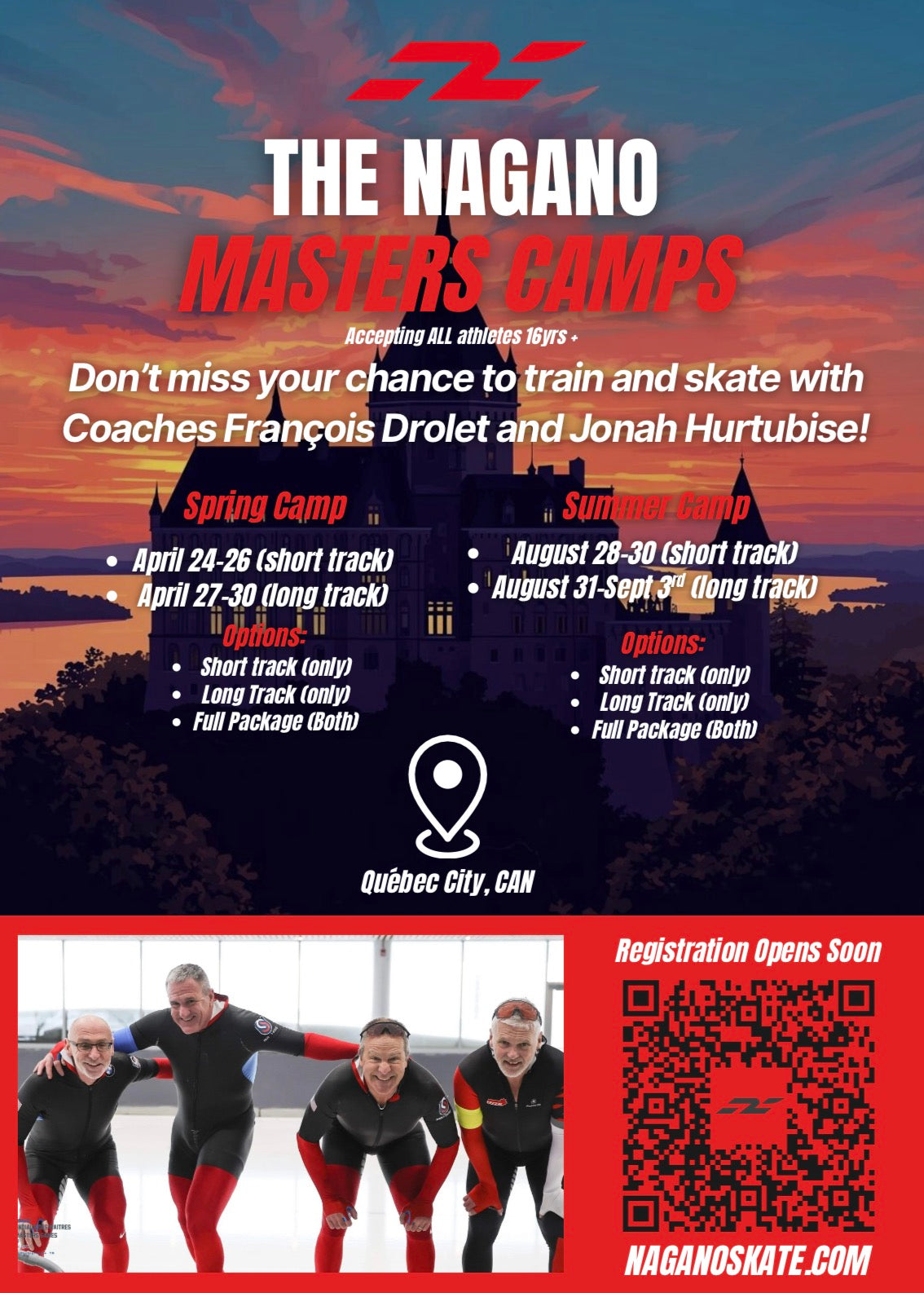 Masters Camps (set) Short and Long Track in Quebec - (August 2026)
