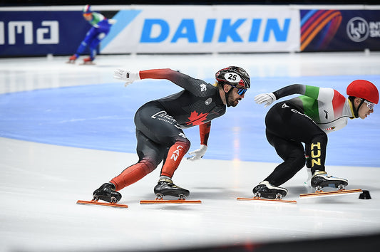 Charles Hamelin stands up to the test of time at short track speed skating worlds