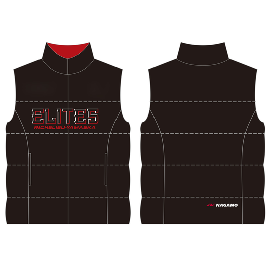 Sublimated Puffy Vest - Short Sleeveless - Elites