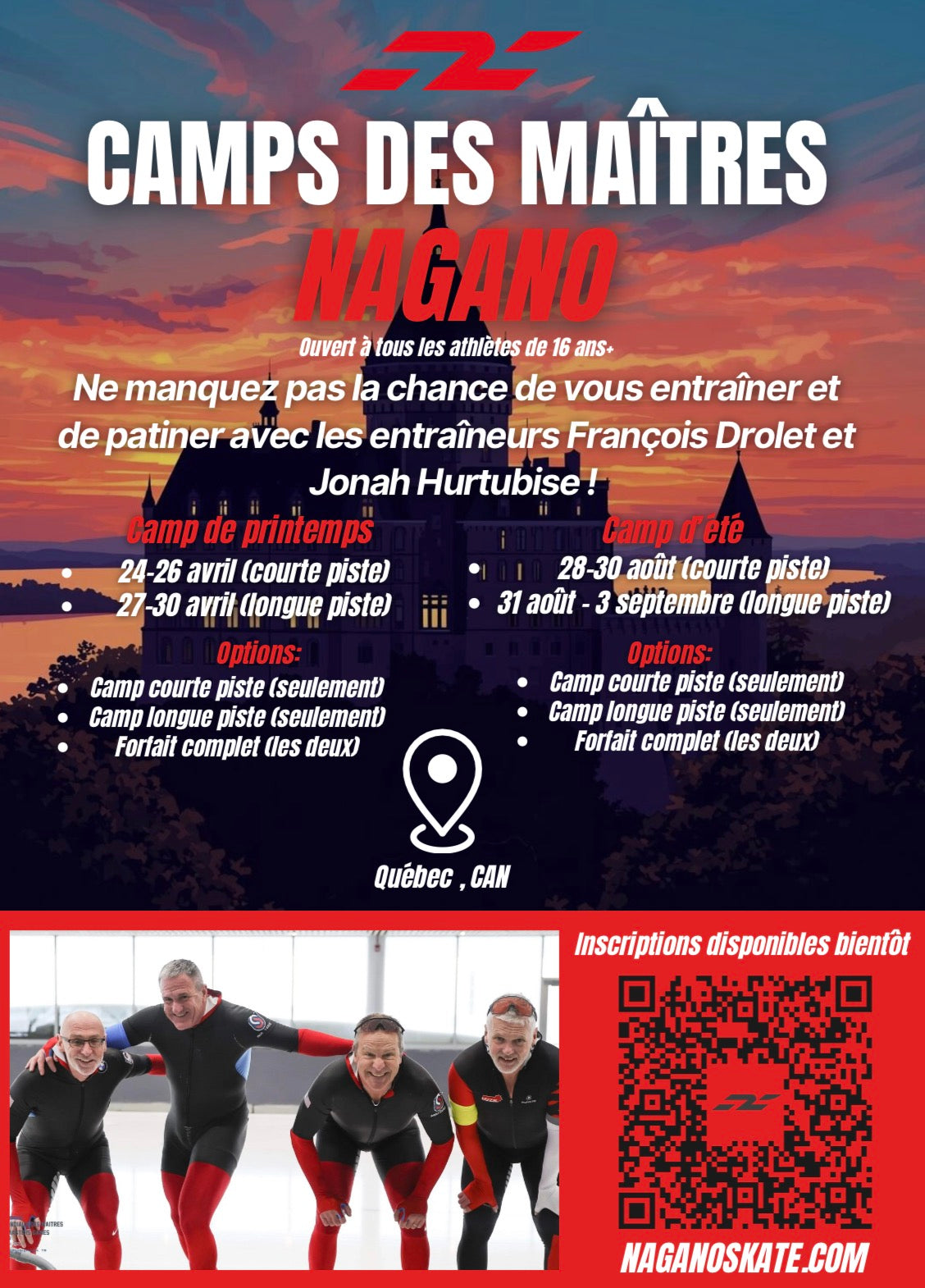 Camp des Maîtres Longue Piste- Québec (avril 2026)