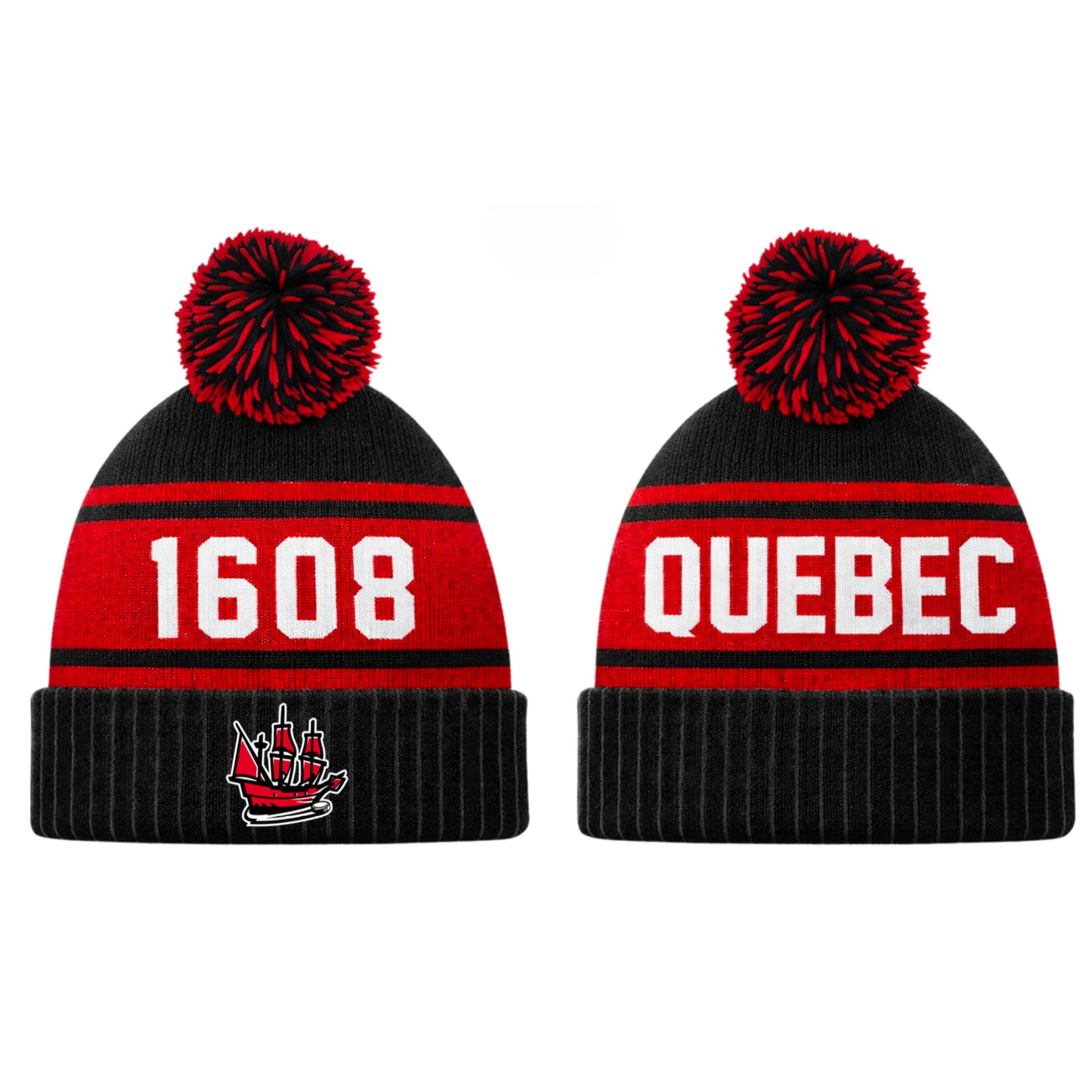 Tuque Pompon Noir - 1608