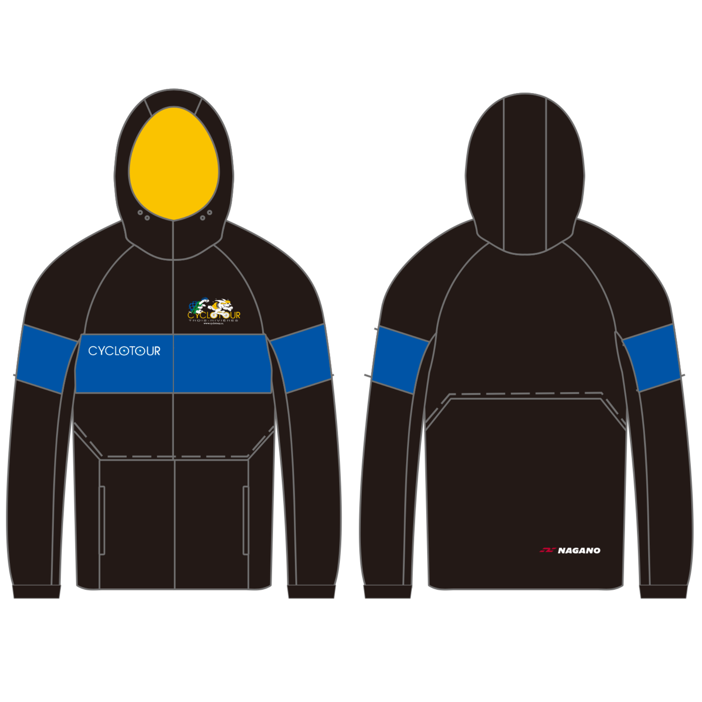 Hoodie Full Zipper- Sublimé - Cyclotour