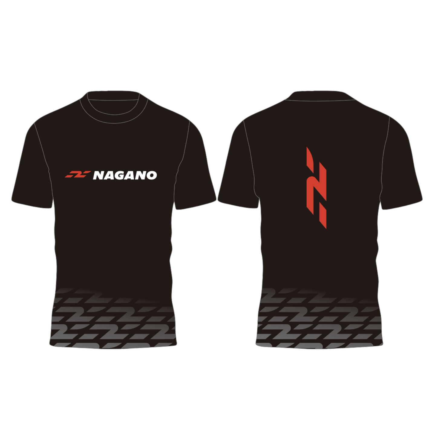 T Shirt noir, Sublimé T02 - Nagano