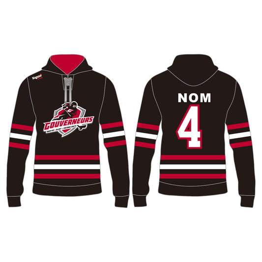 Sublimated Hockey Hoodie - Gouverneurs - STF-SIL - AL - Team Order Only