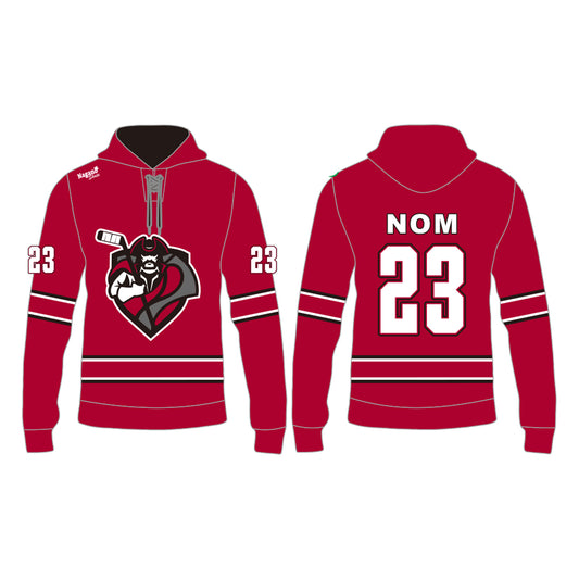 Hoodie Hockey Sublimé - Gouverneurs du Noroit - Commande d'équipe Seulement